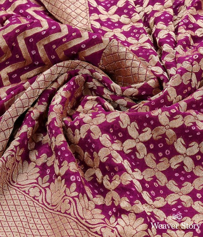 Handwoven_Wine_Banarasi_Bandhej_Dupatta_WeaverStory_05