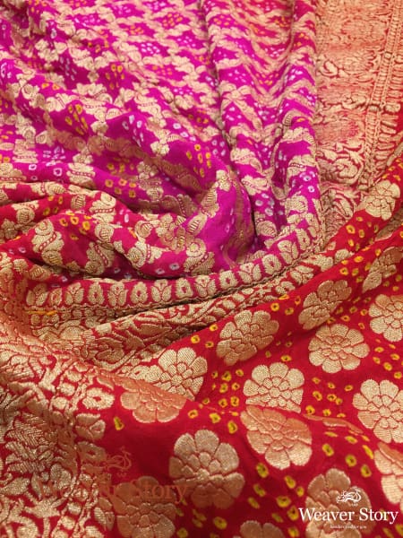 Handwoven_Red_and_Pink_Bandhej_Dupatta_WeaverStory_05