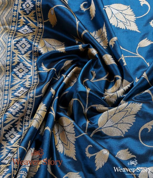 Handwoven_Blue_Sona_Rupa_Jaal_Dupatta_WeaverStory_05