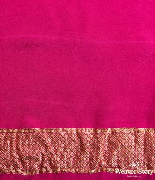 Handwoven_Pink_Banarasi_Georgette_Saree_WeaverStory_05