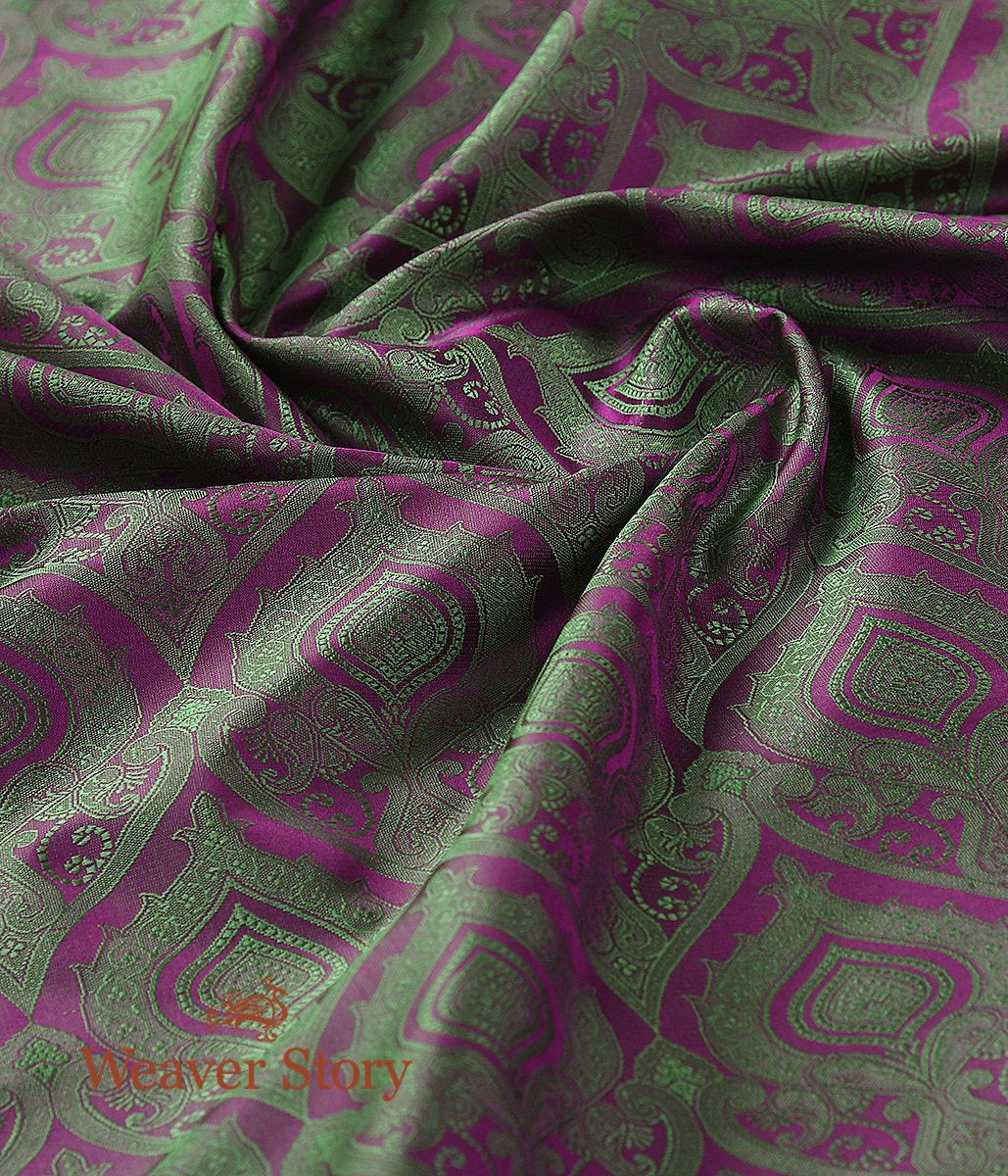 Handloom_Purple_and_Green_Tanchoi_Fabric_WeaverStory_05