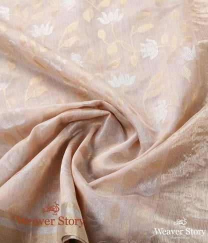 Handwoven_Peach_Chanderi_Cotton_Silk_Jaal_Dupatta_WeaverStory_05