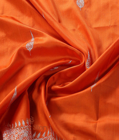 Handloom_Orange_Banarasi_Dupatta_with_Scalloped_Borders_WeaverStory_05