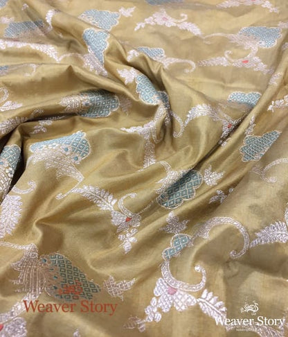 Handwoven_Olive_Meenakari_Kadhwa_Banarasi_Dupatta_WeaverStory_05