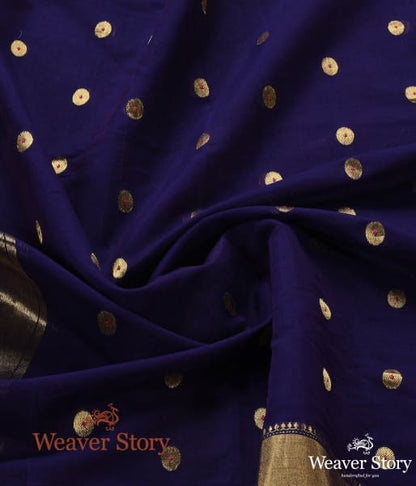 Handwoven_Purple_Cotton_Dupatta_with_Asharfi_Booti_WeaverStory_05