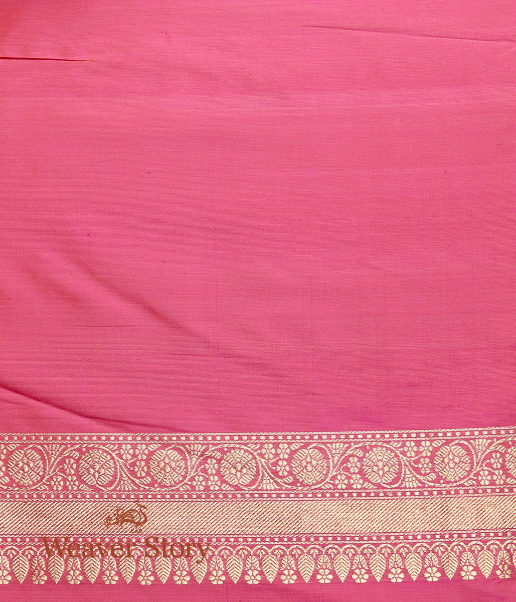 Handwoven_Pink_and_Peach_Kimkhab_Banarasi_Saree_with_Purple_Selvedge_WeaverStory_05