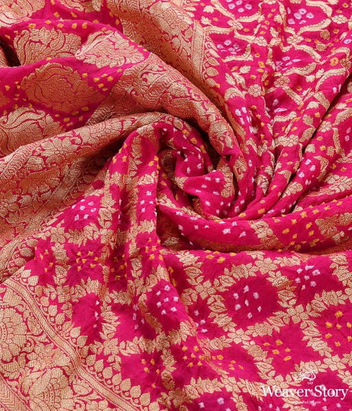 Handwoven_Pink_Banarasi_Bandhej_Dupatta_WeaverStory_05