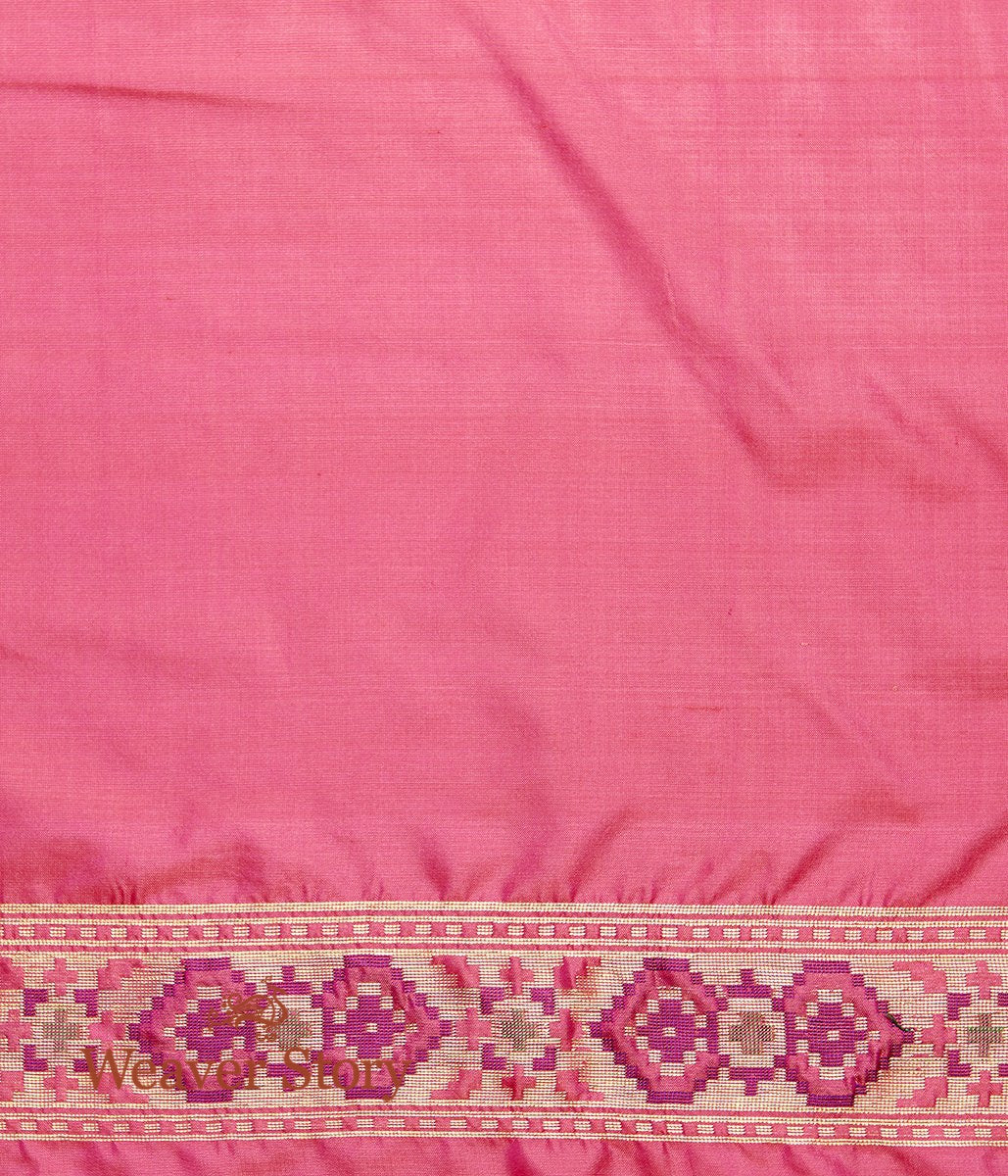Handwoven_Katan_Cutwork_Banarasi_Patola_Saree_in_Peach_and_Pink_Dual_Tone_WeaverStory_05