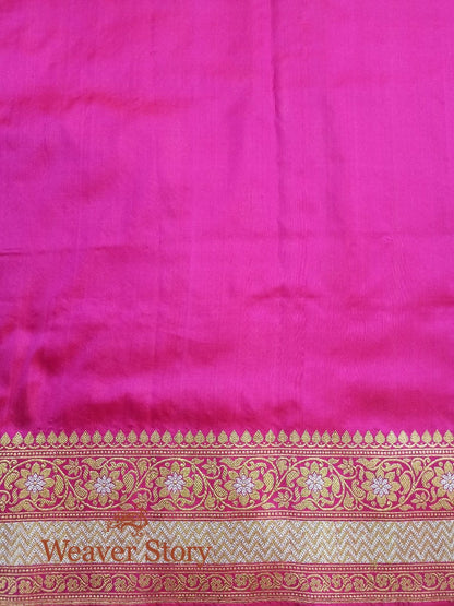 Handloom_Pink_Sona_Rupa_Kadhwa_Boota_Saree_with_Silver_Border_WeaverStory_05