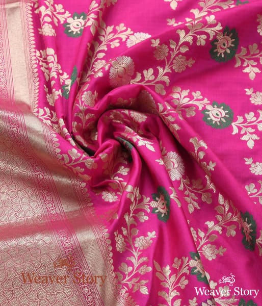 Handwoven_Rani_Pink_Meenakari_Jangla_Dupatta_WeaverStory_05