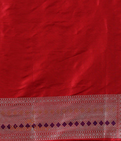 Handloom_Red_Kadhwa_Jangla_Saree_with_Meenakari_WeaverStory_05