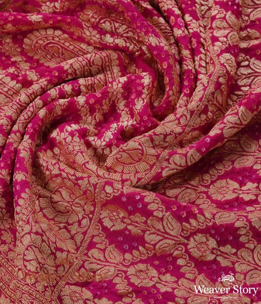 Handwoven_Pink_Banarasi_Bandhej_Dupatta_WeaverStory_05