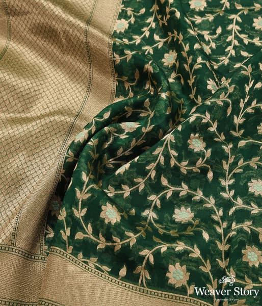 Handwoven_Green_Organza_Meenakari_Jaal_Dupatta_WeaverStory_05