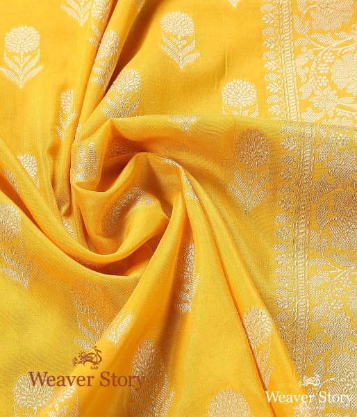 Handwoven_Yellow_Katan_Georgette_Dupatta_WeaverStory_05