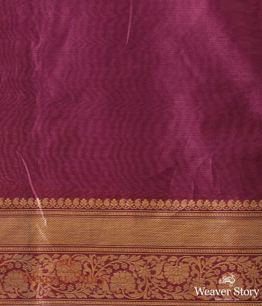 Handwoven_Phalsa_Color_Banarasi_Cotton_Saree_WeaverStory_05