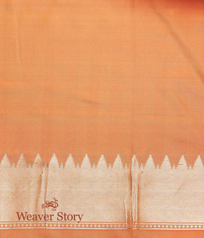 Handwoven_Orange_and_Gold_Dampaj_Weave_Saree_With_Temple_Border_WeaverStory_05