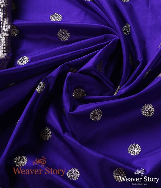 Handwoven_Blue_Kadhwa_Asharfi_Booti_Dupatta_WeaverStory_05