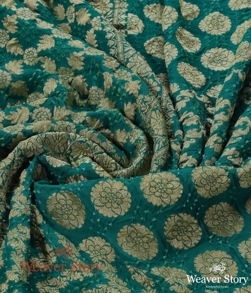 Handwoven_Green_Banarasi_Bandhej_Dupatta_WeaverStory_05