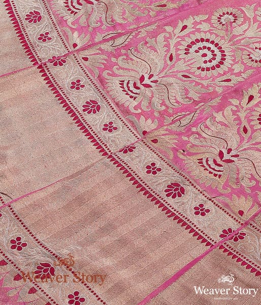 Handloom_Pink_Tissue_Kadhwa_Kalidar_Banarasi_Lehenga_WeaverStory_05