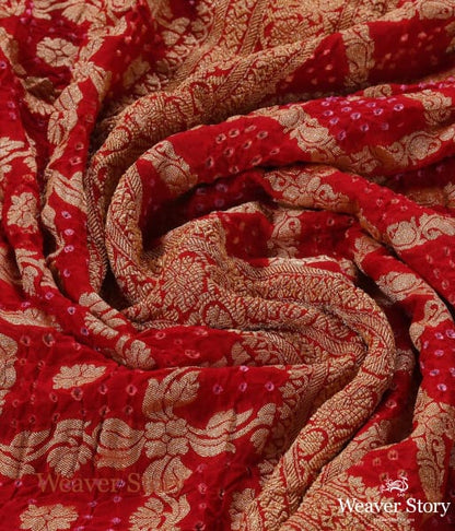 Handwoven_Red_Banarasi_Bandhej_Dupatta_WeaverStory_05