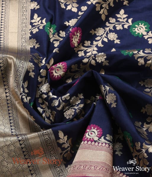 Handwoven_Blue_Meenakari_Jangla_Dupatta_WeaverStory_05