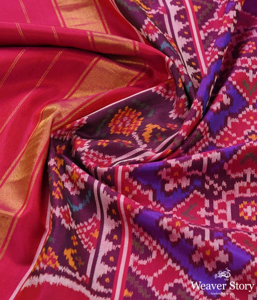 Handwoven_Purple_and_Pink_dual_colorPatola_Dupatta_WeaverStory_05