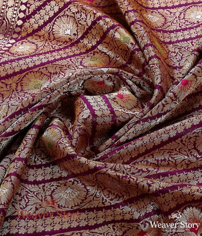 Handwoven_Purple_Kimkhab_Banarasi_Dupatta_WeaverStory_05