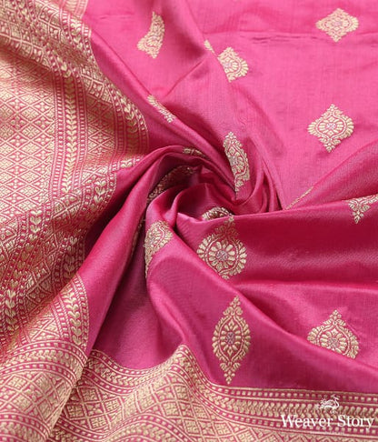 Handwoven_Pink_Banarasi_Kadhwa_Booti_Dupatta_WeaverStory_05