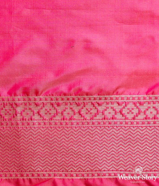 Handwoven_Orange_Banarasi_Patola_Saree_with_Pink_Border_WeaverStory_05