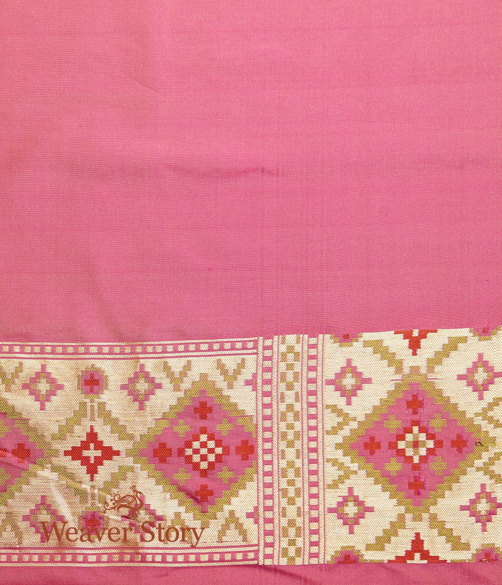 Handwoven_Pink_and_Peach_Banarasi_Patola_Saree_with_Zari_and_Meenakari_Border_WeaverStory_05