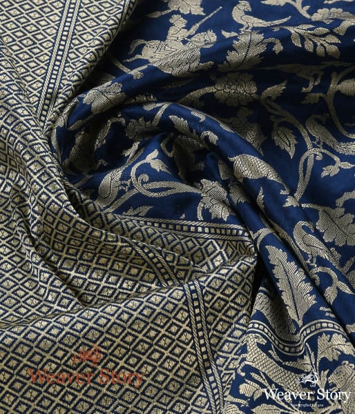 Handwoven_Blue_Shikargah_Dupatta_WeaverStory_05