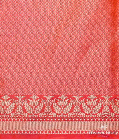 Pink_Orange_Chautera_Border_With_Gold_Silver_Trishul_Booti_WeaverStory_05