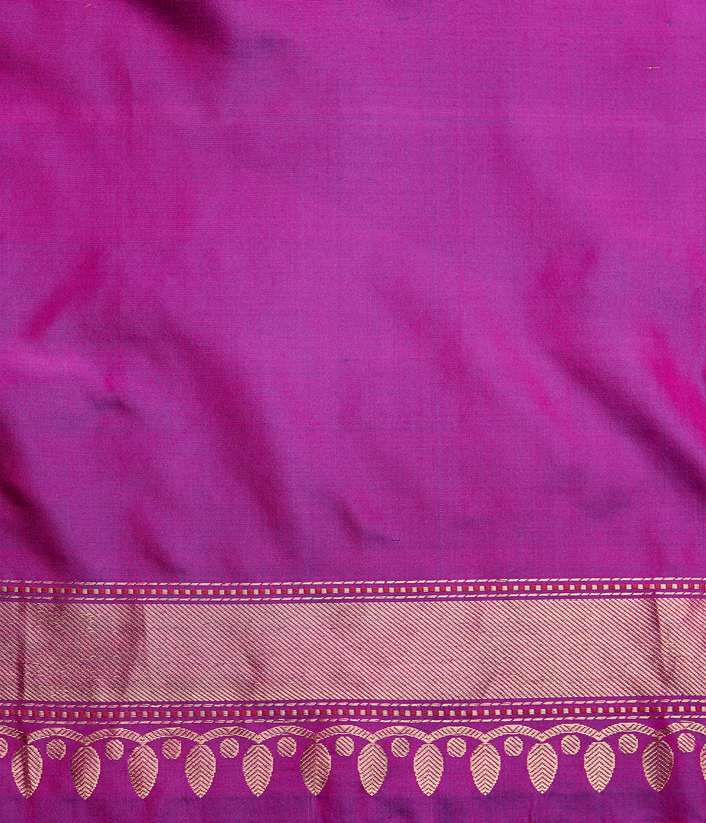 Handwoven_Purple_Pink_Saree_with_Gold_and_Silver_Polka_Booti_WeaverStory_05