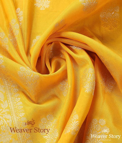 Handwoven_Yellow_Katan_Georgette_Dupatta_WeaverStory_05