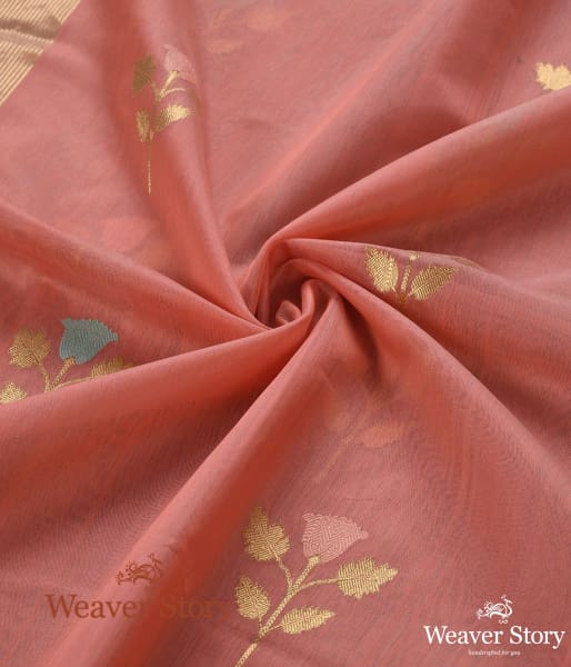 Handwoven_Cotton_Silk_Chanderi_Dupatta_with_Rose_Flower_Motif_WeaverStory_05