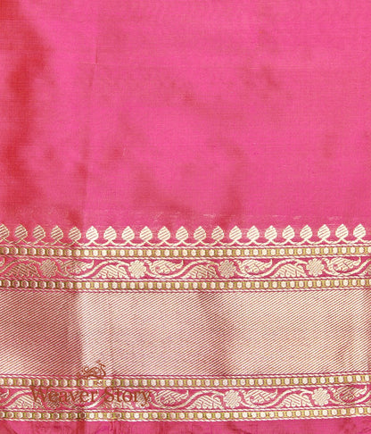 Handwoven_Pink_Banarasi_Kimkhab_Saree_with_Diagonal_Bel_WeaverStory_05