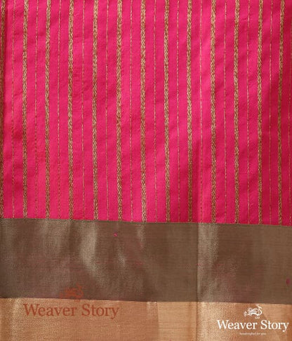 Handwoven_Pink_Katan_Silk_Banarasi_Saree_with_Antique_Zari_Border_WeaverStory_05