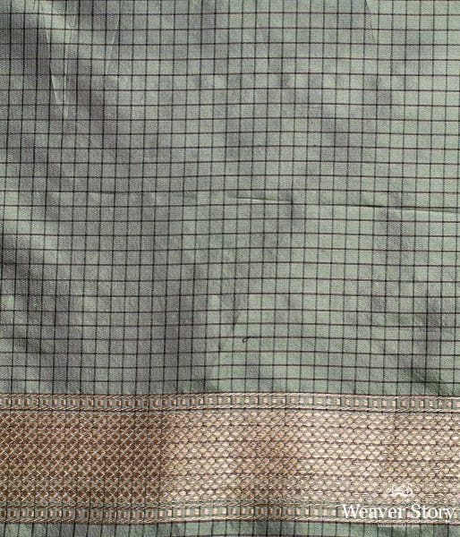 Handwoven_Wine_Oval_Dots_Saree_with_Check_Border_WeaverStory_05