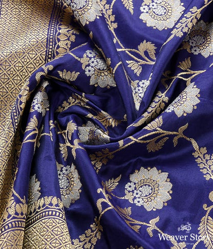 Handwoven_Deep_Blue_Kadhwa_Jangla_Dupatta_WeaverStory_05