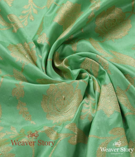 Handwoven_Light_Green_Kadhwa_Jangla_Dupatta_WeaverStory_05