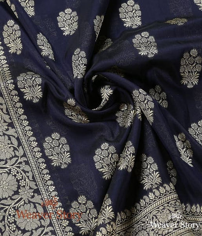 Handwoven_Blue_Katan_Georgette_Dupatta_WeaverStory_05