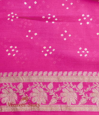 Handloom_Pink_Ombre_Dyed_Bandhej_Saree_WeaverStory_05