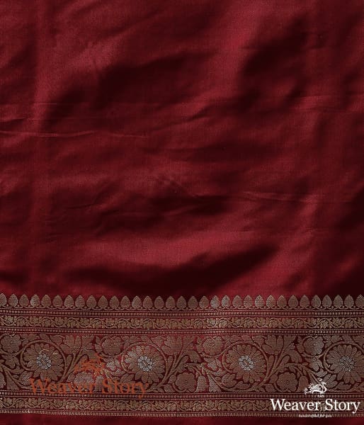 Handwoven_Maroon_Angoor_Jaal_with_Sona_Rupa_Zari_WeaverStory_05