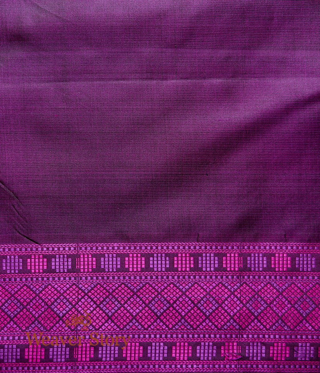 Handwoven_Purple_and_Pink_Tanchoi_Banarasi_with_Geometrical_Pattern_WeaverStory_05