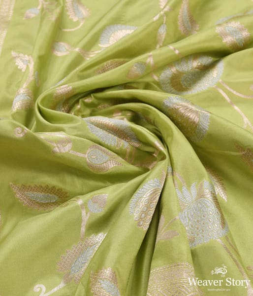 Handwoven_Light_Green_Katan_Silk_Dupatta_WeaverStory_05