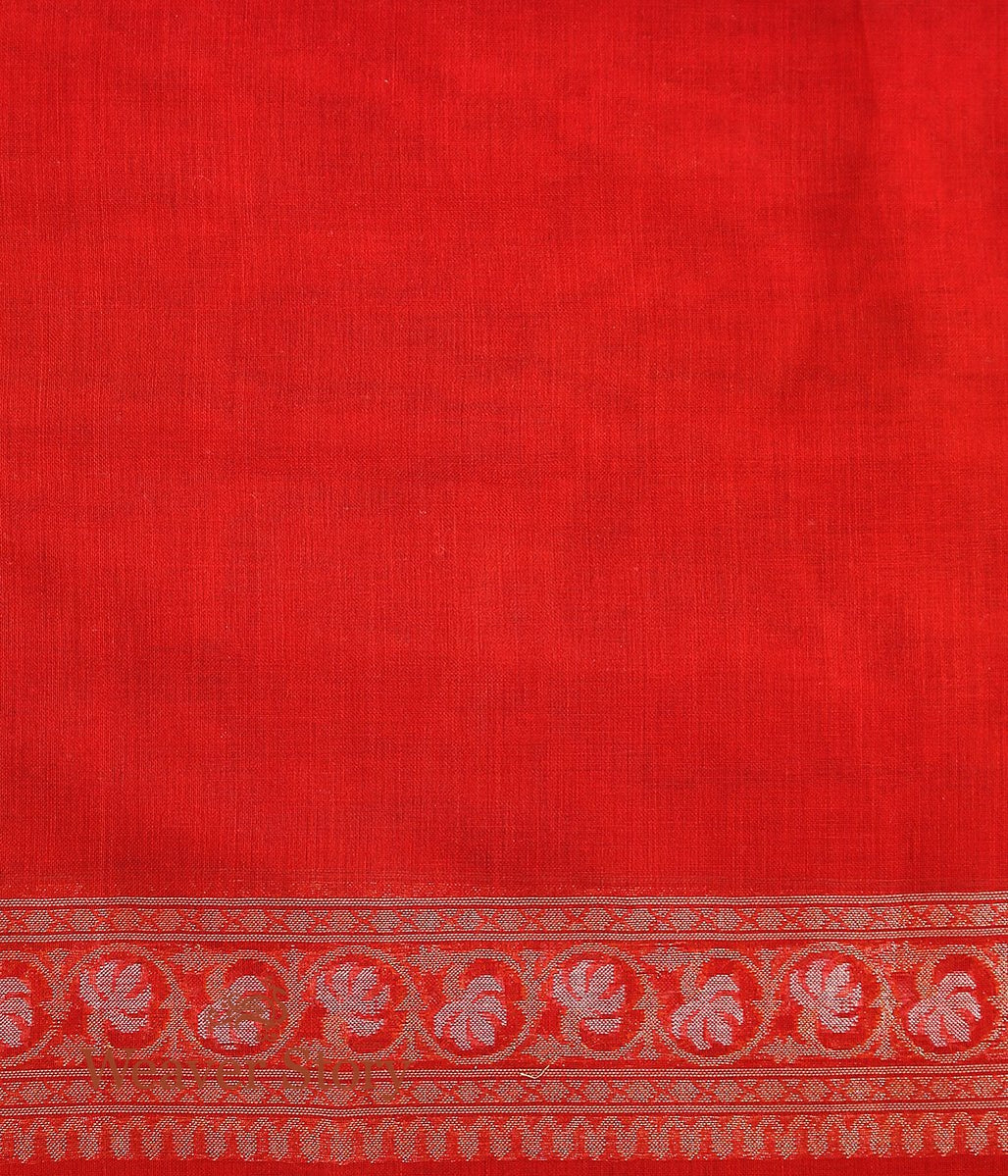 Handwoven_Red_Cotton_Nilambari_Saree_WeaverStory_05