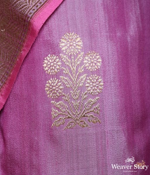 Handwoven_Banarasi_Tusser_saree_in_lavender_WeaverStory_03