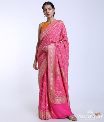 Handwoven_Banarasi_Bandhej_Saree_with_Kadhwa_weave_WeaverStory_02