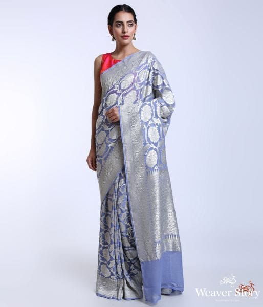 Handwoven_Violet_Banarasi_Georgette_Saree_WeaverStory_02