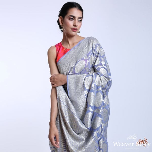 Handwoven_Violet_Banarasi_Georgette_Saree_WeaverStory_01